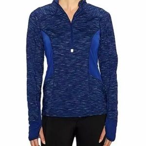 Lucy navy space-dye half zip pull over athletic jacket women’s no size tag